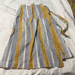 Anthropologie Maeve Laura
Blue Yellow Striped Wrap Midi
Skirt Women's Size 2